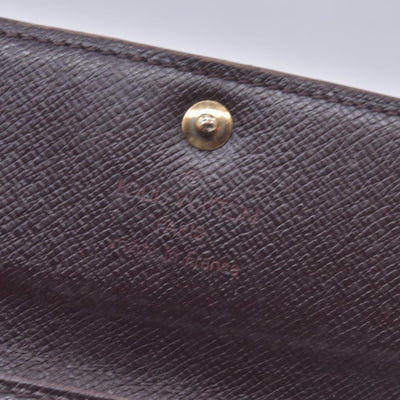 $345 LOUIS VUITTON Damier Ebene 4 Key Holder Brown CONSIGNMENT 10021597