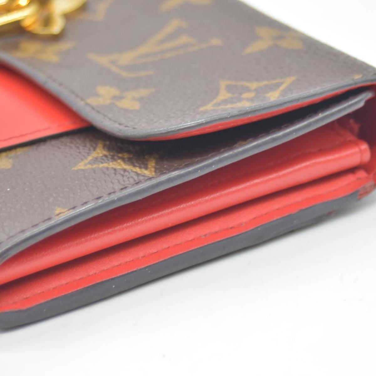 Louis Vuitton Monogram Flower Lock Long Wallet Coquelicot CA2108 CONSIGNMENT