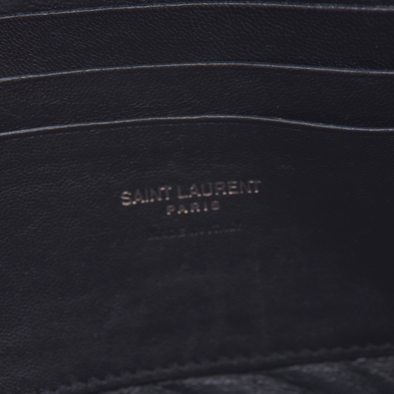 $1800 2019 Saint Laurent Calfskin Crocodile Embossed Monogram Mini Lou Camera Bag Black 10020872
