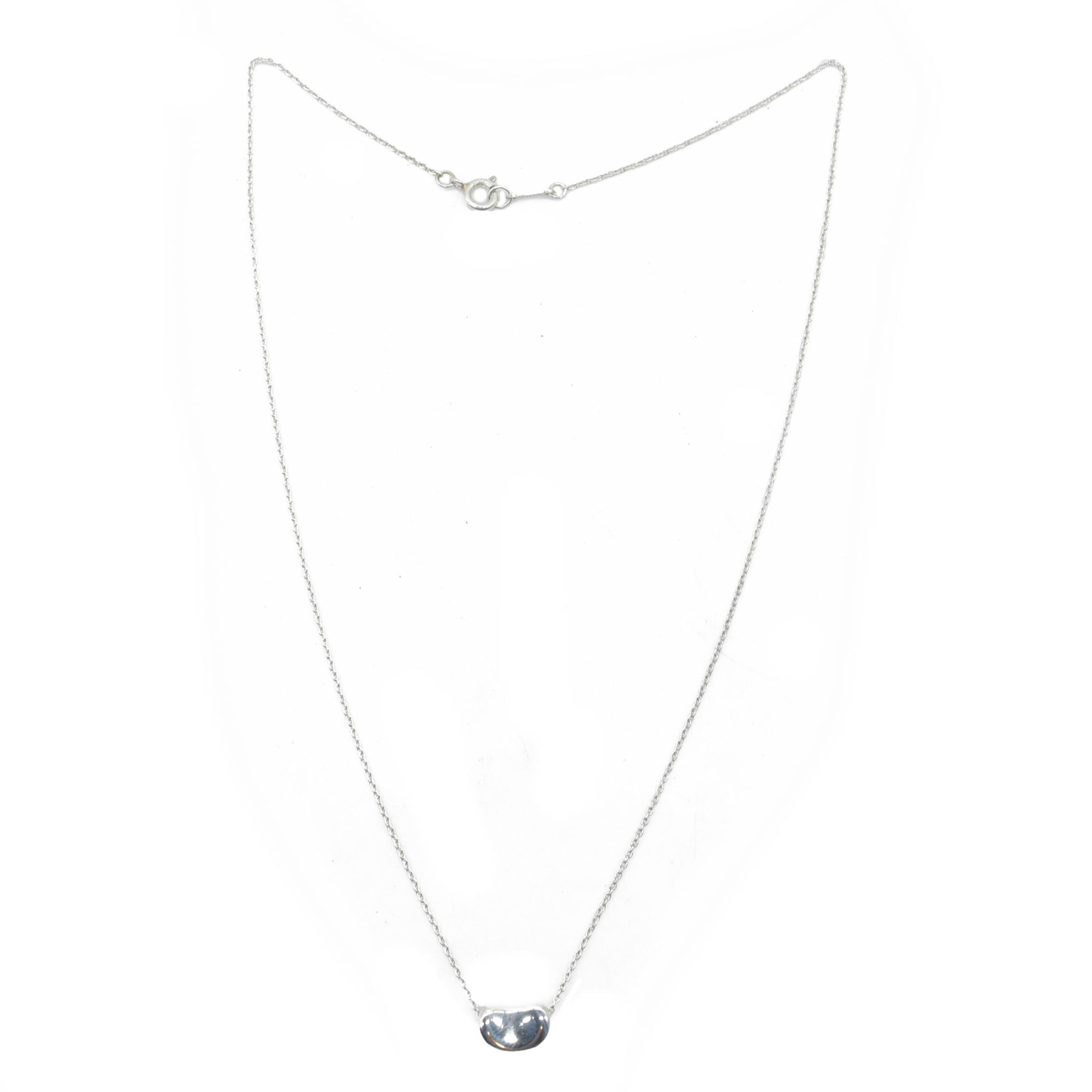 $345 Tiffany & Co. Elsa Peretti Bean Design Pendant in Sterling Silver, 9 mm