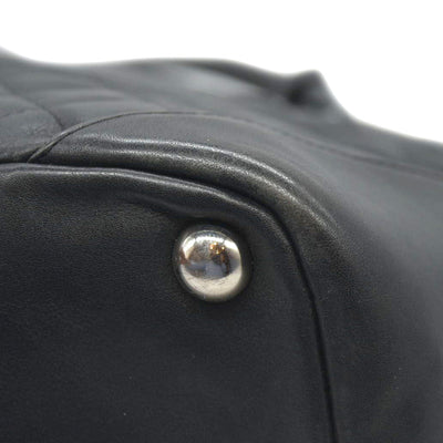 $2250 Chanel Tote Bag Cambon Line Black Lamb Skin 2870059