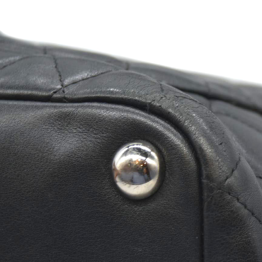 $2250 Chanel Tote Bag Cambon Line Black Lamb Skin 2870059