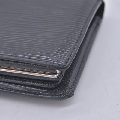 $730 2006 LOUIS VUITTON Epi Leather Black French Wallet CONSIGNMENT 10021623 MI0016