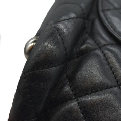 $2250 Chanel Tote Bag Cambon Line Black Lamb Skin 2870059