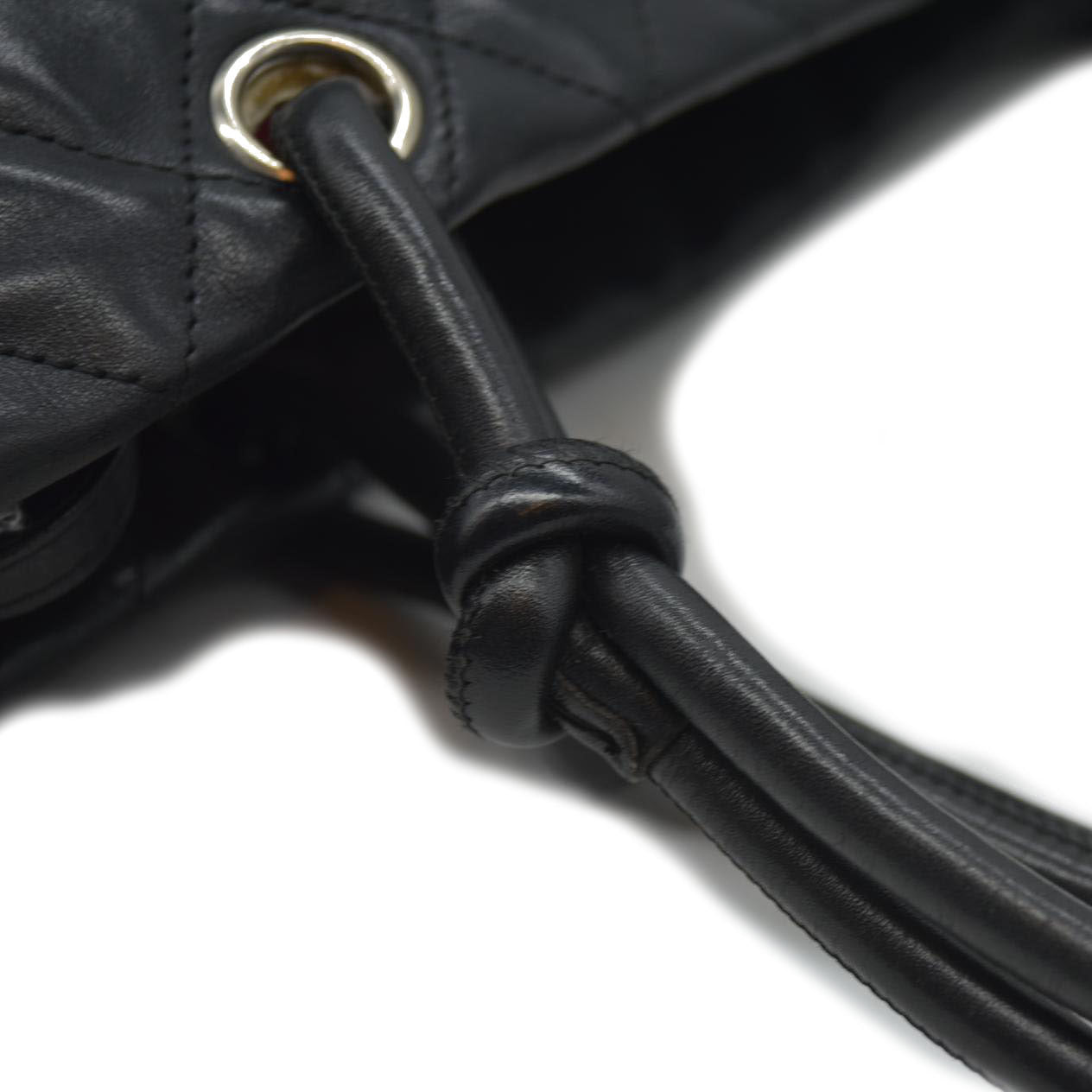 $2250 Chanel Tote Bag Cambon Line Black Lamb Skin 2870059