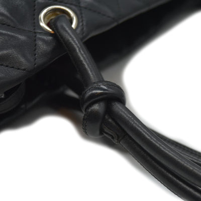 $2250 Chanel Tote Bag Cambon Line Black Lamb Skin 2870059
