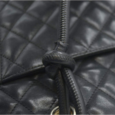$2250 Chanel Tote Bag Cambon Line Black Lamb Skin 2870059