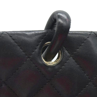 $2250 Chanel Tote Bag Cambon Line Black Lamb Skin 2870059