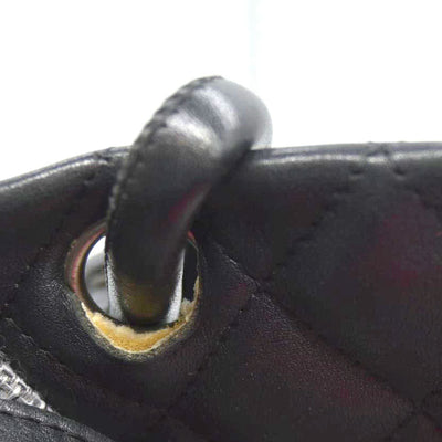 $2250 Chanel Tote Bag Cambon Line Black Lamb Skin 2870059