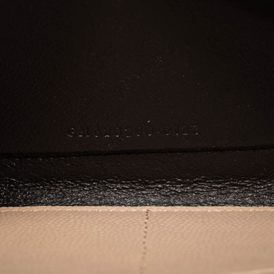 Saint Laurent Grain De Poudre Mixed Matelasse Triquilt Monogram Chain Wallet Beige