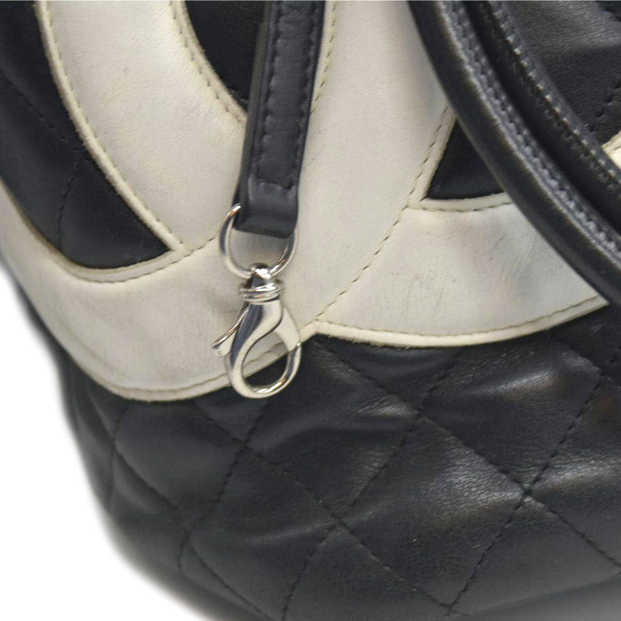 $2250 Chanel Tote Bag Cambon Line Black Lamb Skin 2870059