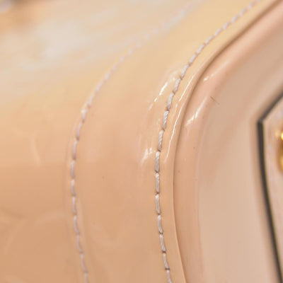 $2230 Louis Vuitton Vernis Alma BB Rose Angelique CONSIGNMENT FL0156