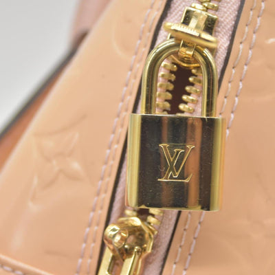 $2230 Louis Vuitton Vernis Alma BB Rose Angelique CONSIGNMENT FL0156