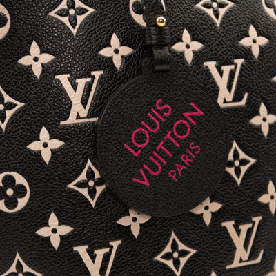 Louis Vuitton Empreinte Spring In The City Neverfull MM Black White Pink Tote