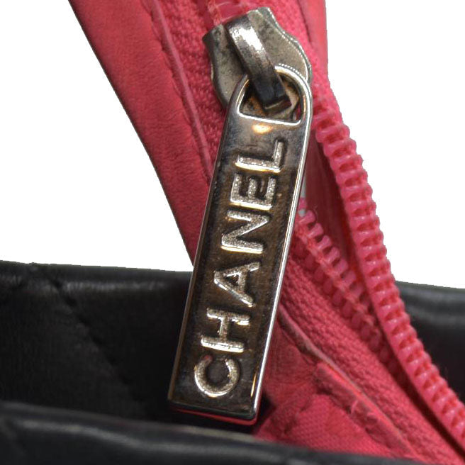 $2250 Chanel Tote Bag Cambon Line Black Lamb Skin 2870059