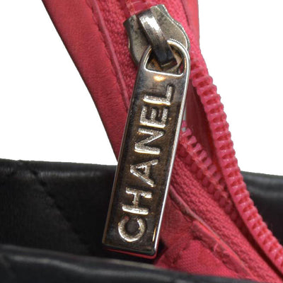 $2250 Chanel Tote Bag Cambon Line Black Lamb Skin 2870059