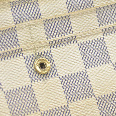 $775 2013 Louis Vuitton Damier Azur Sarah Wallet CONSIGNMENT MI4037