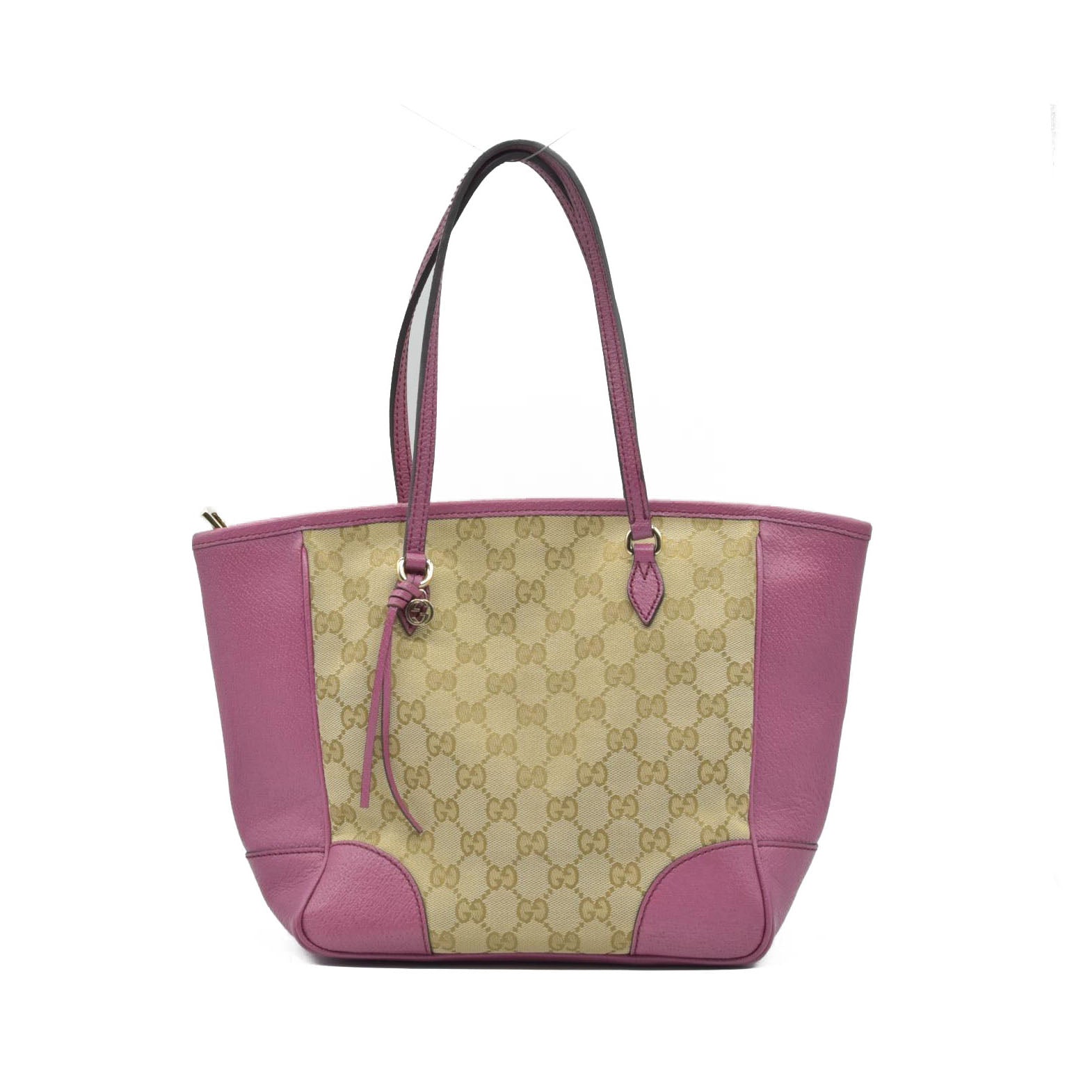 $1000 Gucci GG Canvas Bree Tote Pink Consignment