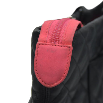 $2250 Chanel Tote Bag Cambon Line Black Lamb Skin 2870059