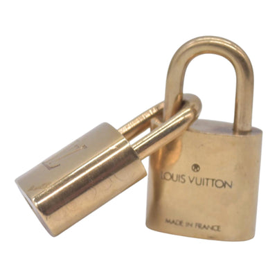 LOUIS VUITTON Brass Padlock and Key Set #310 CONSIGNMENT 10021644