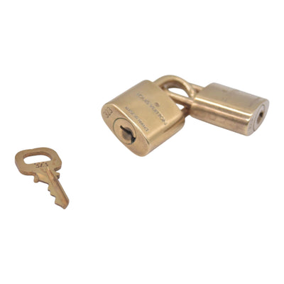 LOUIS VUITTON Brass Padlock and Key Set #310 CONSIGNMENT 10021644