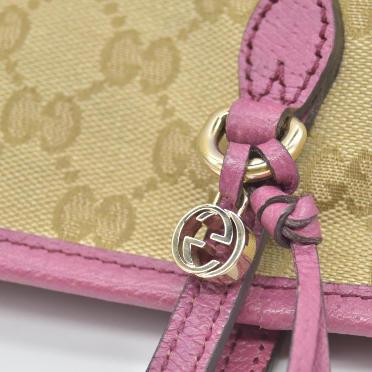 $1000 Gucci GG Canvas Bree Tote Pink Consignment