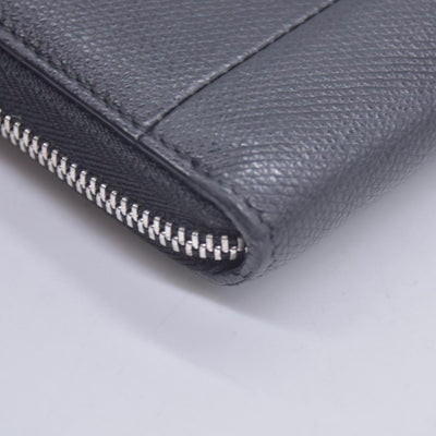 $600 Tiffany and co Large Zip Wallet in Black Leather CONSIGNMENT