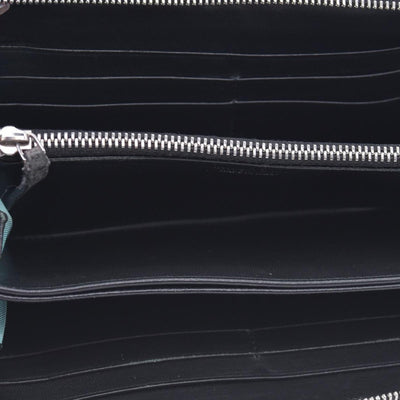 $600 Tiffany and co Large Zip Wallet in Black Leather CONSIGNMENT