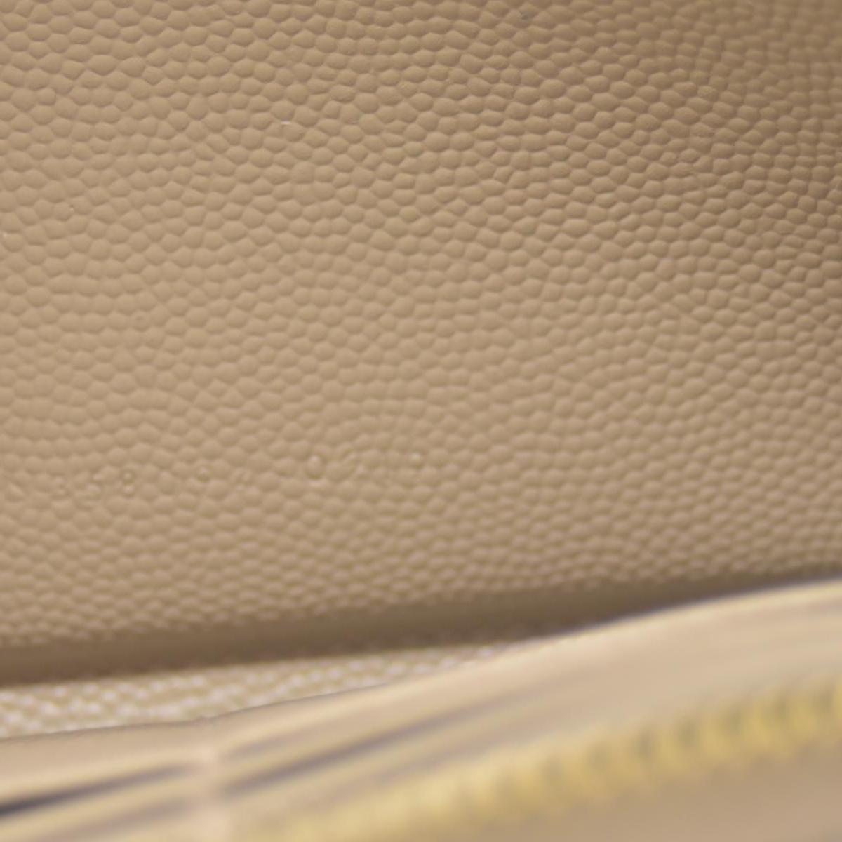 Saint Laurent Cassandre Matelassé Zip Around Wallet Beige CONSIGNMENT