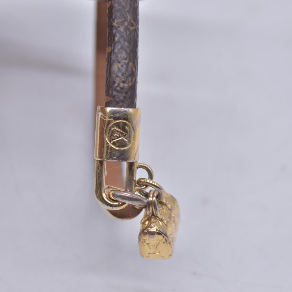 $380 LOUIS VUITTON Monogram Keepall Speedy Charm Bracelet Gold CONSIGNMENT 10021646
