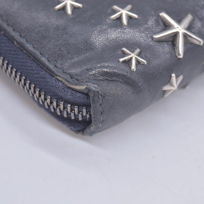 Jimmy Choo Star Zip Around Wallet Black CONSIGNMENT 10020937
