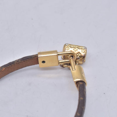 $380 LOUIS VUITTON Monogram Keepall Speedy Charm Bracelet Gold CONSIGNMENT 10021646