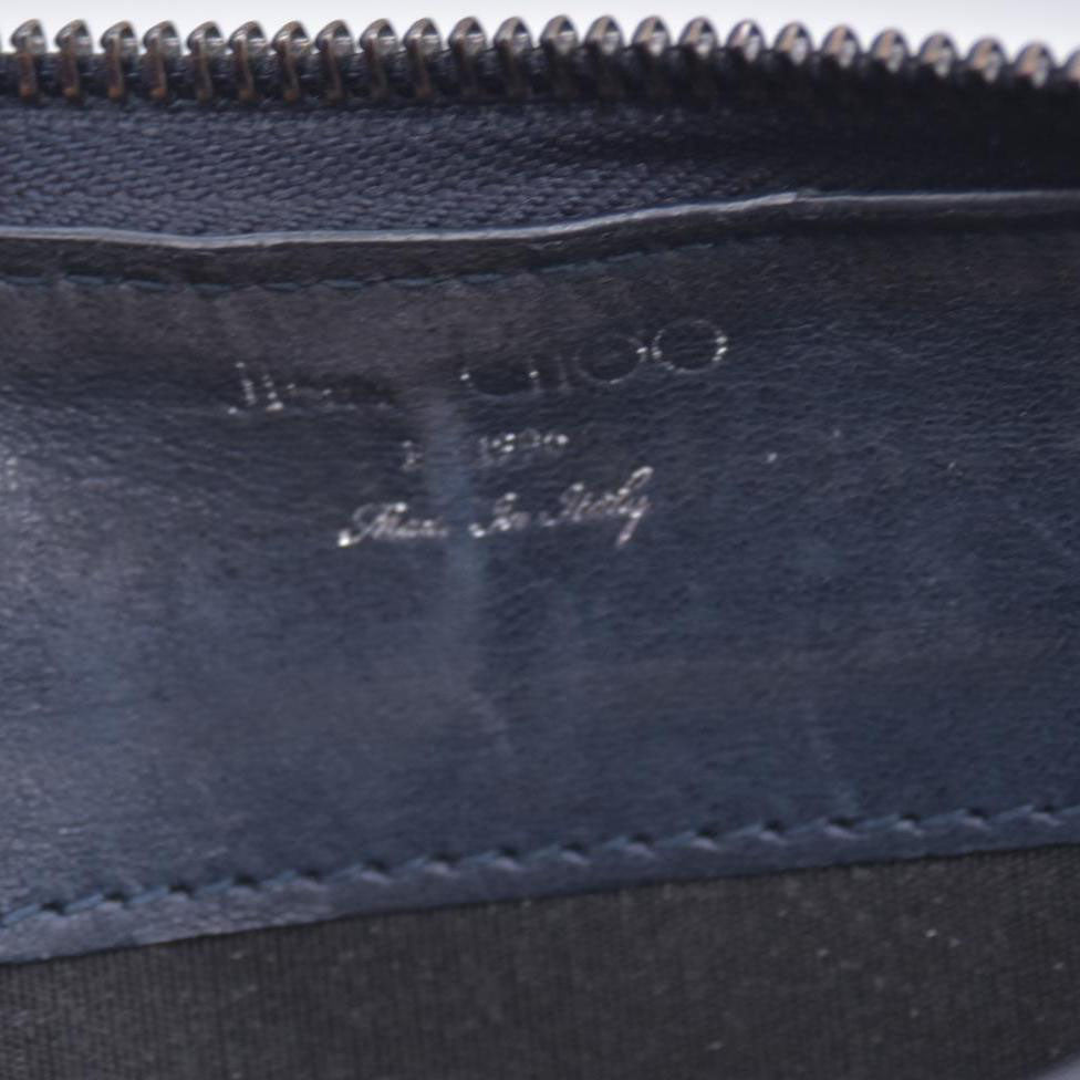 Jimmy Choo Star Zip Around Wallet Black CONSIGNMENT 10020937