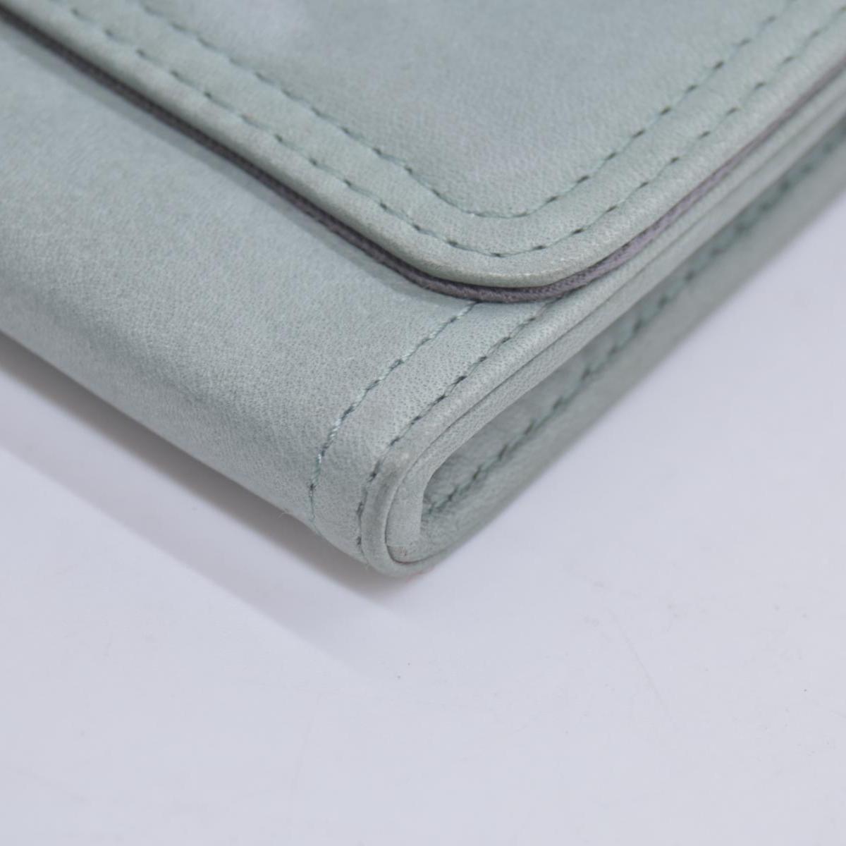 $295 2005 Chloe Bifold Teal Leather Wallet CONSIGNMENT 10020939