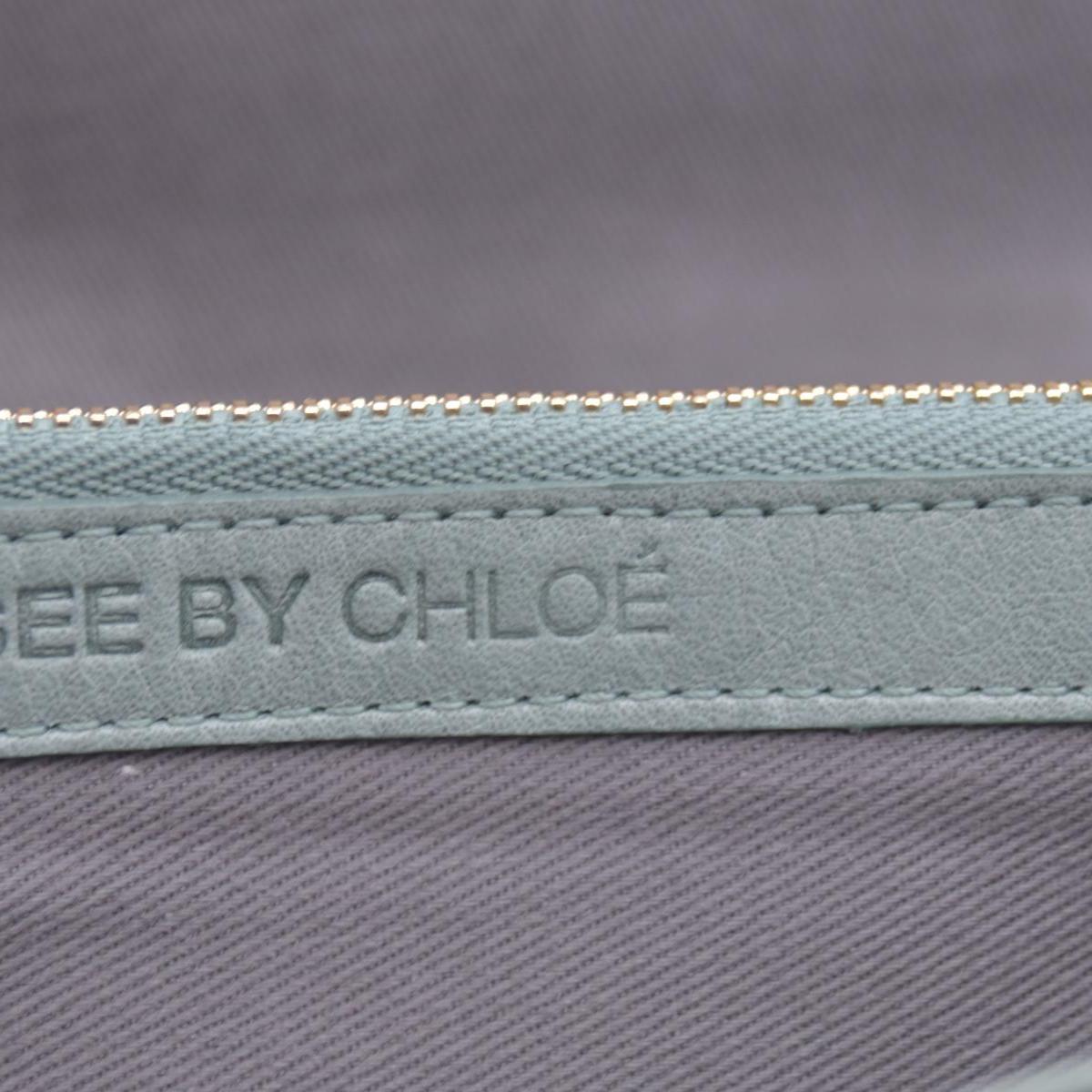 $295 2005 Chloe Bifold Teal Leather Wallet CONSIGNMENT 10020939