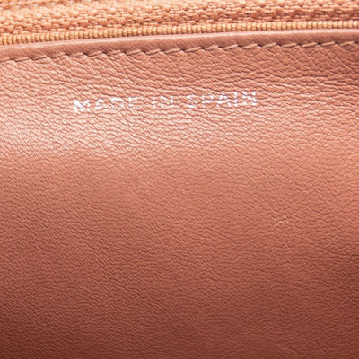 Chanel Patent Quilted Wallet On Chain WOC Brown Metallic Bronze CC
