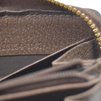 $770 Gucci GG Ophidia Zip Around Wallet Beige Brown Canvas CONSIGNMENT