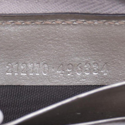 $770 2005 GUCCI GG Monogram Canvas GG Monogram Zip Around Wallet Wallet Metallic Grey CONSIGNMENT 10020940