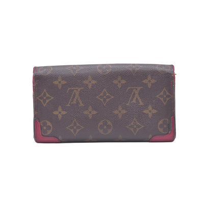 $825 2015 Louis Vuitton Monogram Sarah Retiro Wallet Cherry MI4185 CONSIGNMENT