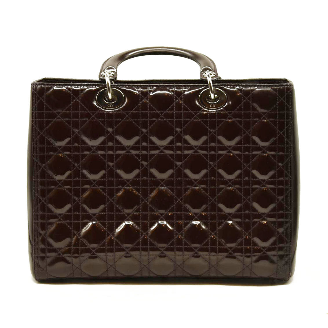 Christian Dior  Leather Cannage Large Lady Dior Burgundy