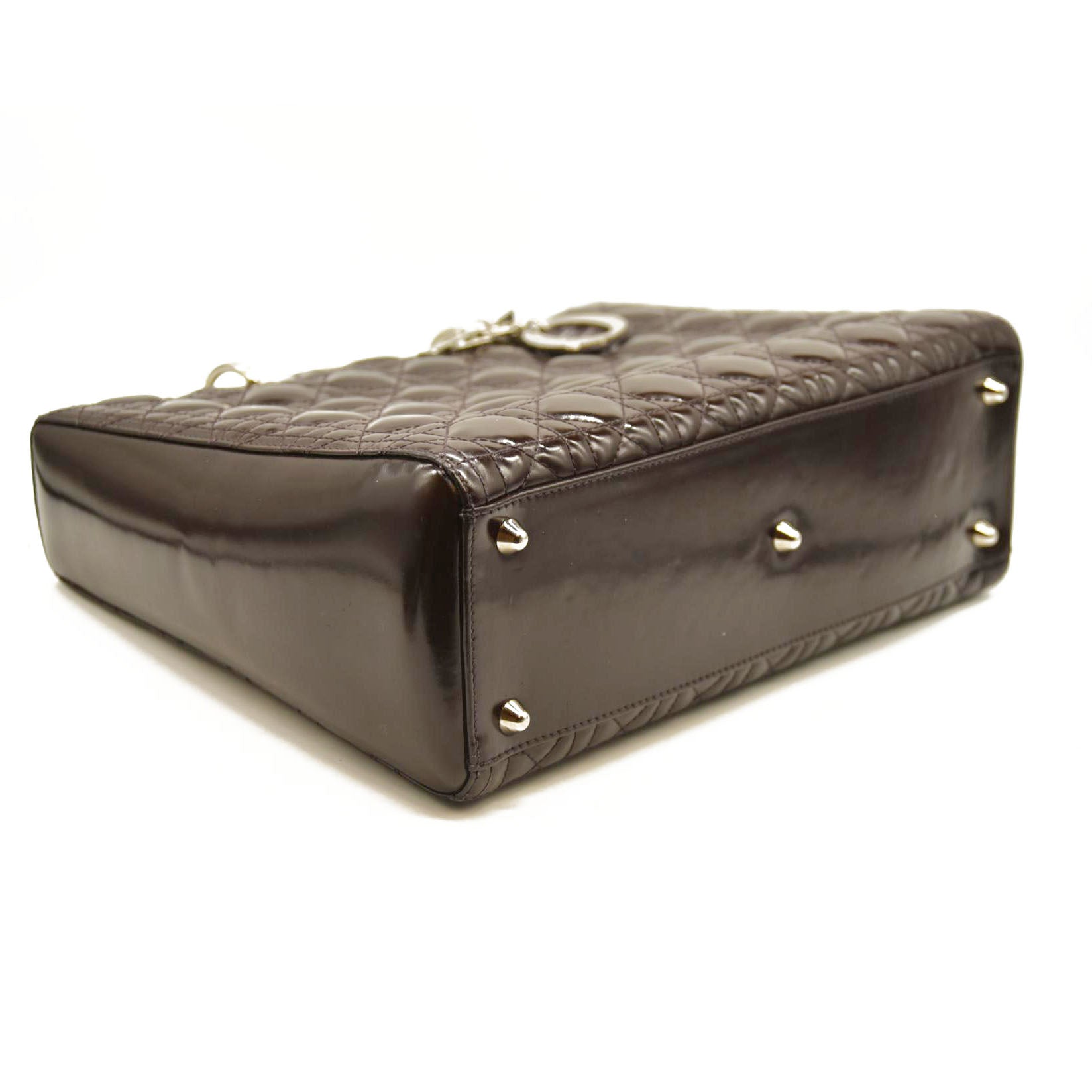 Christian Dior  Leather Cannage Large Lady Dior Burgundy