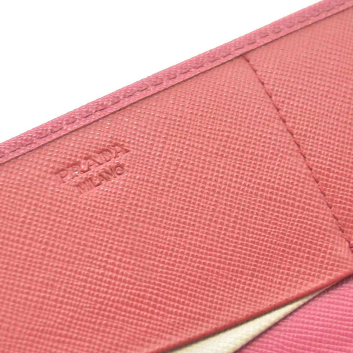$975 Prada Saffiano Metal Continental Flap Wallet Pink CONSIGNMENT