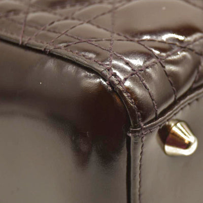 Christian Dior  Leather Cannage Large Lady Dior Burgundy