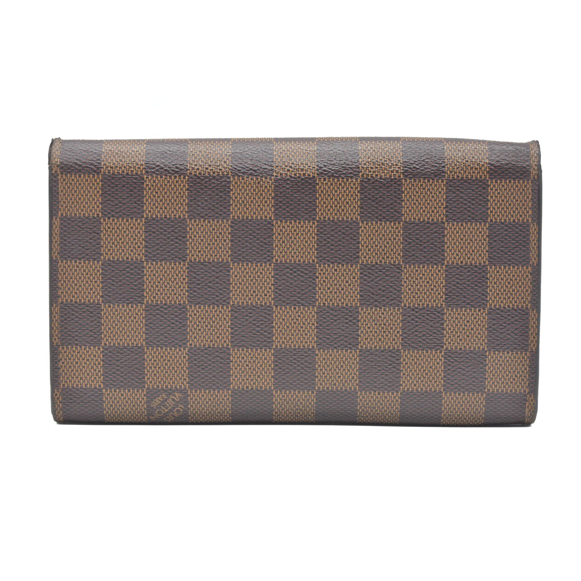 $1300 Louis Vuitton Damier Ebene Croisette Wallet on Chain