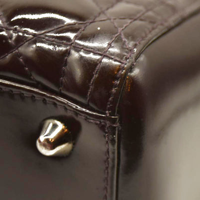 Christian Dior  Leather Cannage Large Lady Dior Burgundy