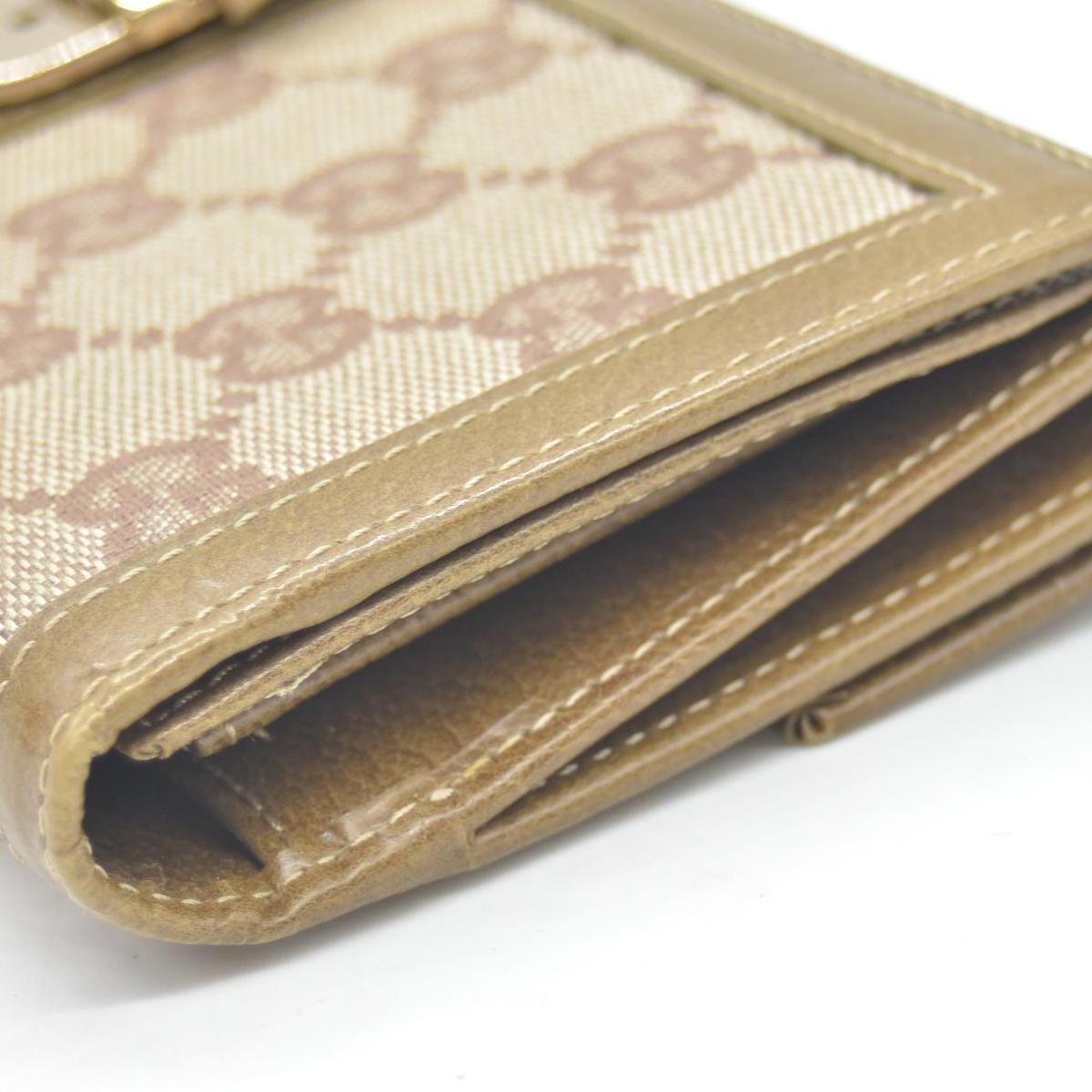 Gucci Jackie Piston Wallet in Sand Brown GG Canvas CONSIGNMENT