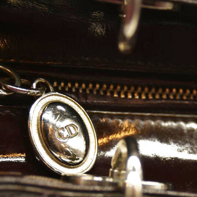 Christian Dior  Leather Cannage Large Lady Dior Burgundy