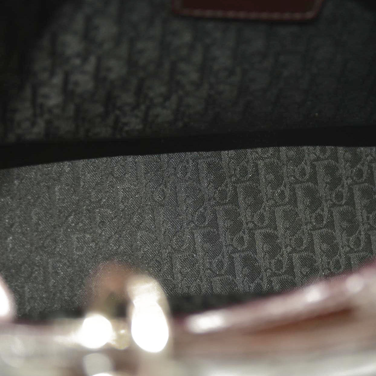 Christian Dior  Leather Cannage Large Lady Dior Burgundy