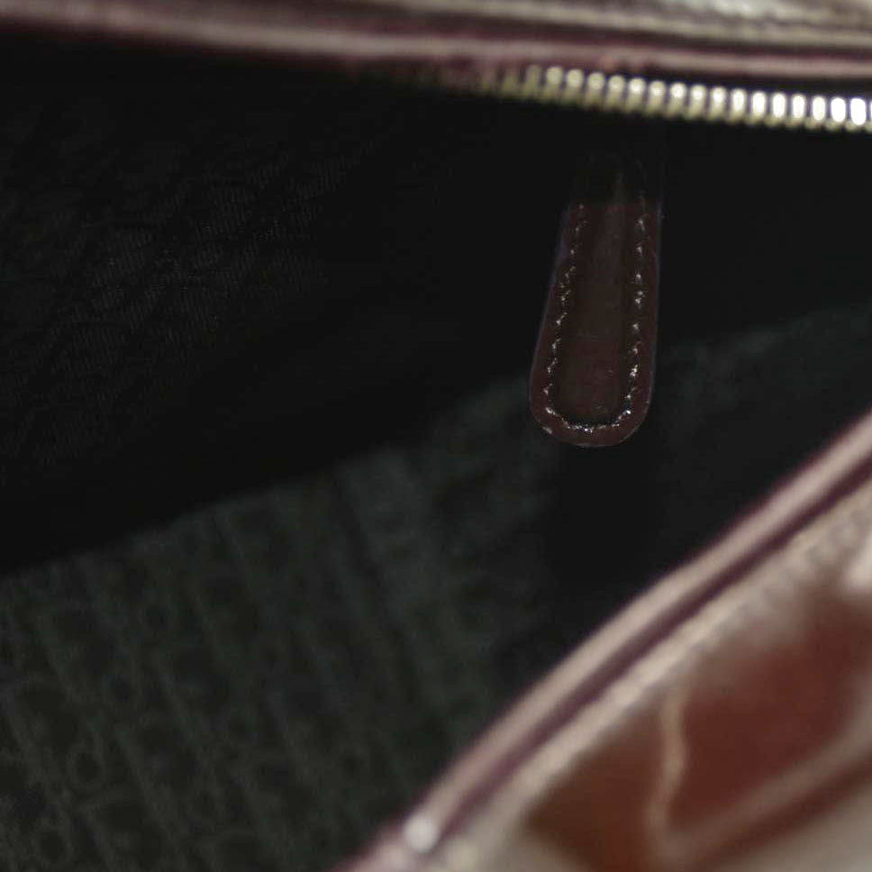 Christian Dior  Leather Cannage Large Lady Dior Burgundy