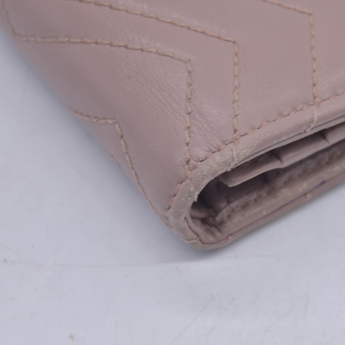 $550 GUCCI GG Marmont Matelasse Card Case Wallet Dusty Pink CONSIGNMENT 10021637